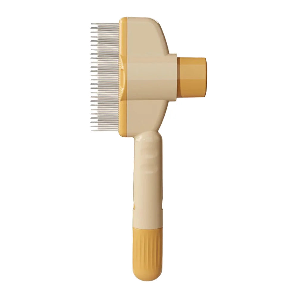Mojoyce Stainless Steel Cat Comb One Button Pet Grooming Brush