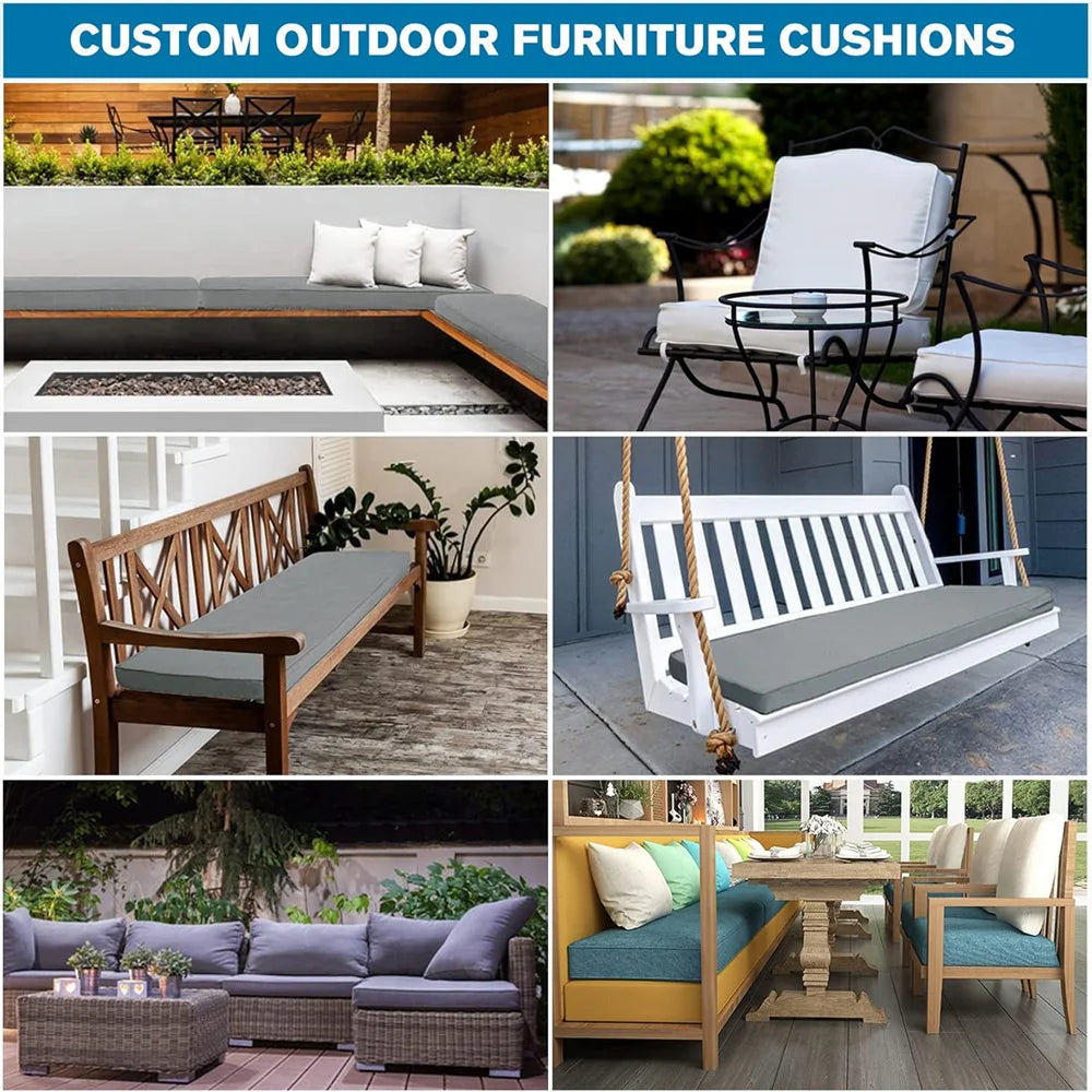 Single Piping Long Bench Cushions Chair Seat Sofa Pillow Bay Window Decorative Cushion for Sofa Garden Bench Seat Swing Backseat