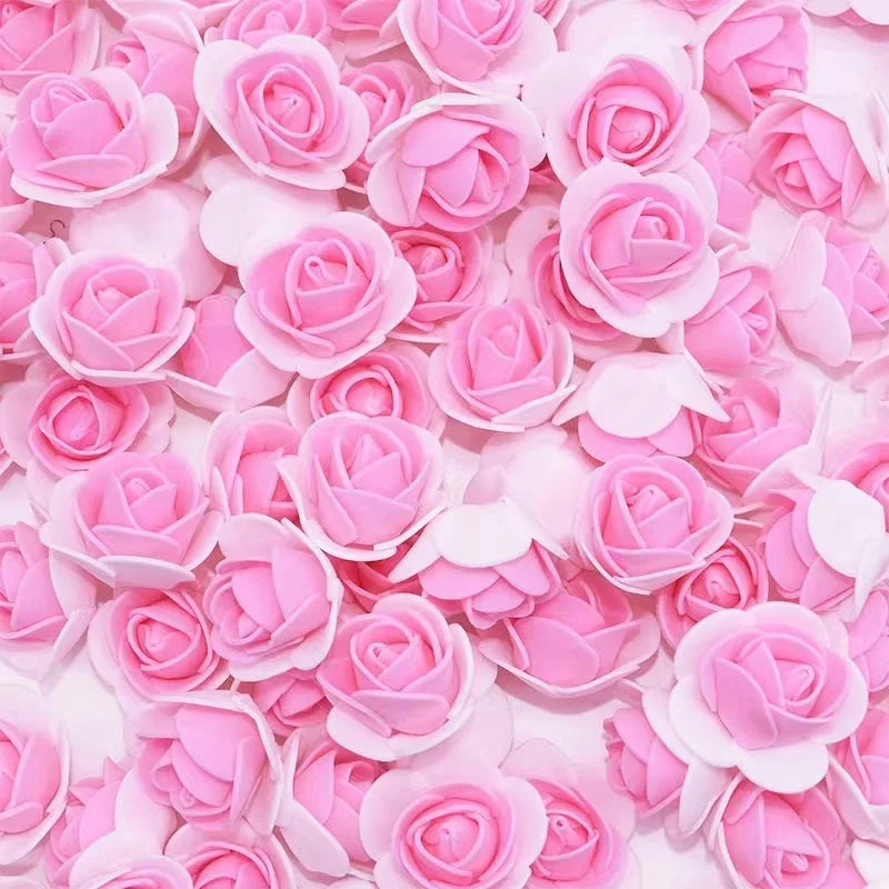 Foam Rose Head Artificial Flowers for Wedding and DIY Decor