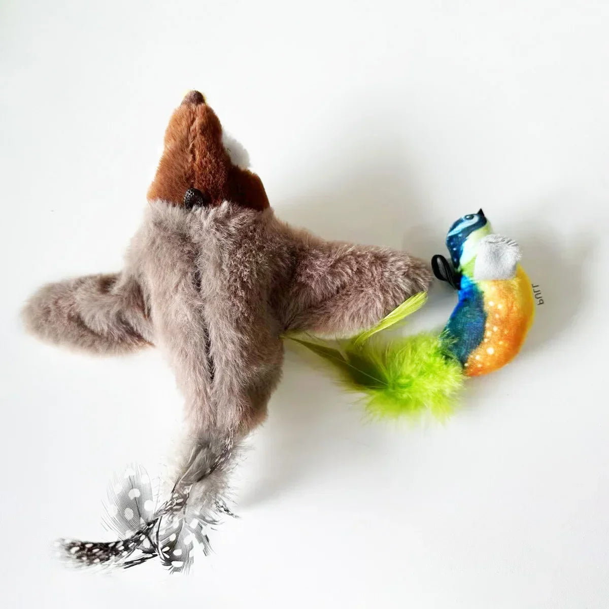 Bird Shaped Interactive Cat Toy Rechargeable Chirping Flapping Plush