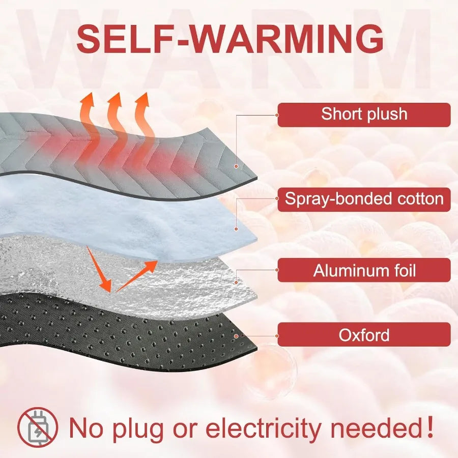 Self Warming Pet Bed Mat For Indoor Outdoor Cats Dogs