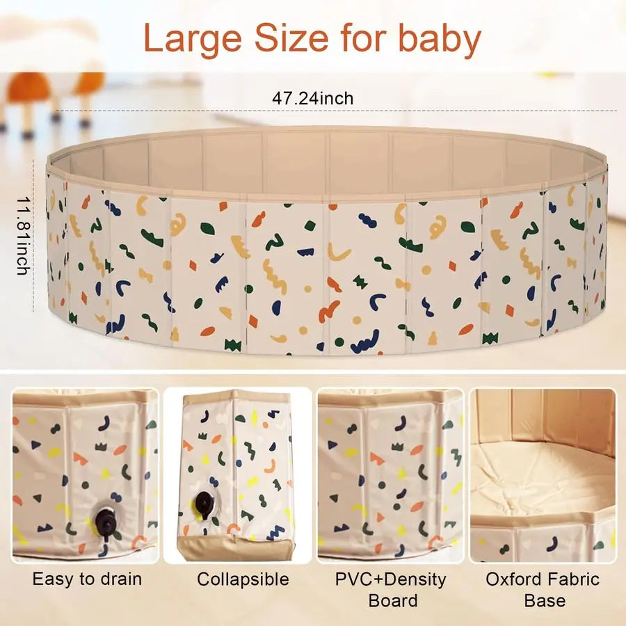 Foldable Baby Ball Pit For Toddlers And Dogs Portable Kiddie Pool