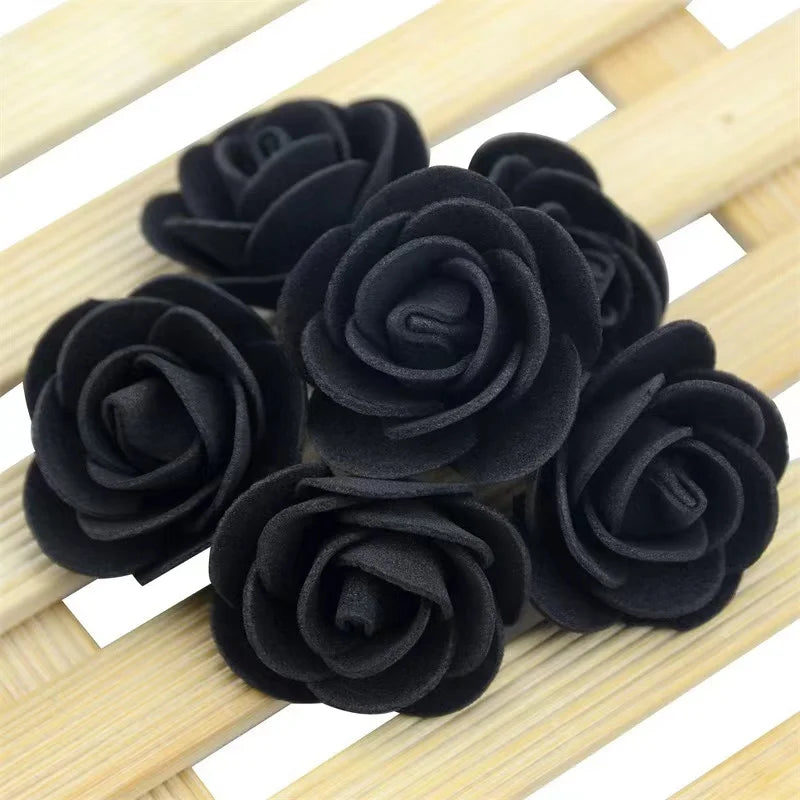 Foam Rose Head Artificial Flowers for Wedding and DIY Decor
