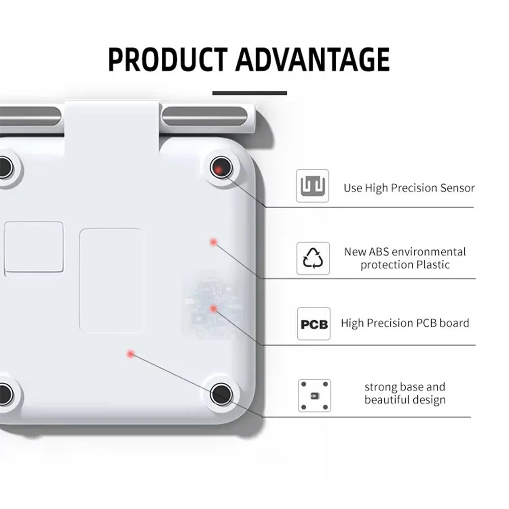 8-Electrode Smart Scale Full Body Composition Analyzer With App Sync