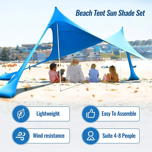 Sonuto Portable Lycra Beach Canopy Tent UV Sunshade Shelter