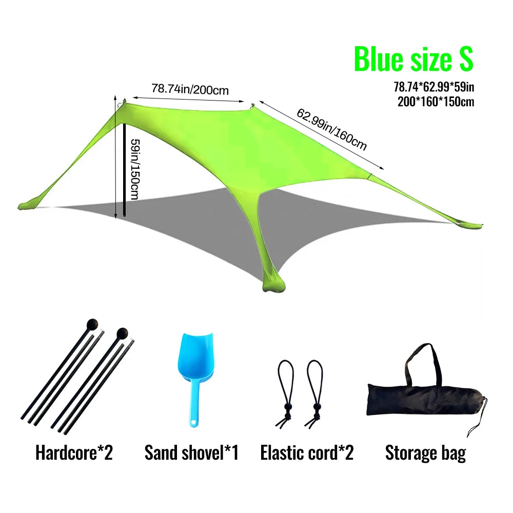 Sonuto Portable Lycra Beach Canopy Tent UV Sunshade Shelter