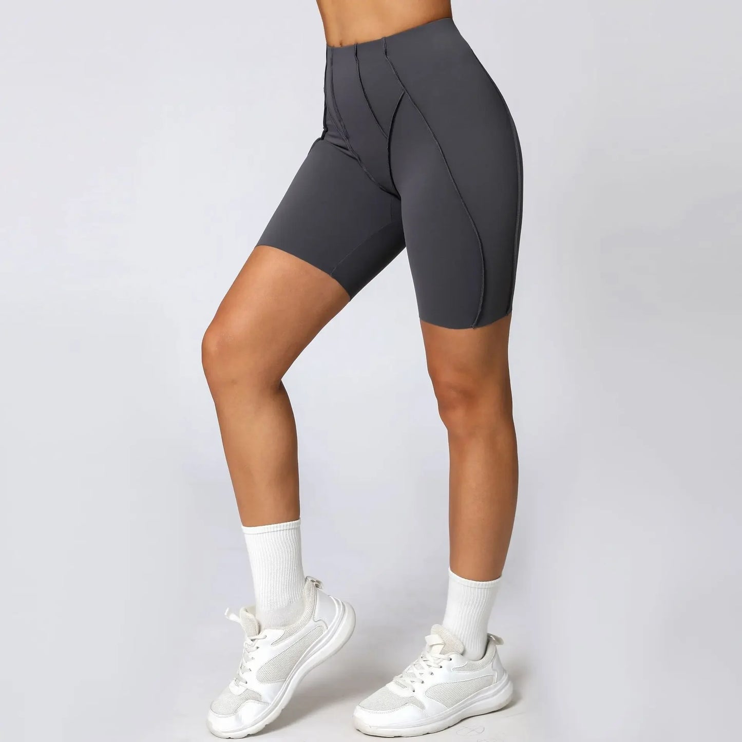 HANRANCN Seamless Yoga Shorts High Waist Quick Dry For Women