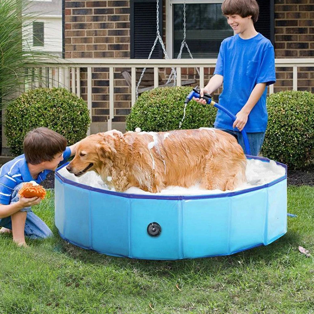 PETRAVEL Foldable Dog Pool For Large Dogs Durable Bath Tub