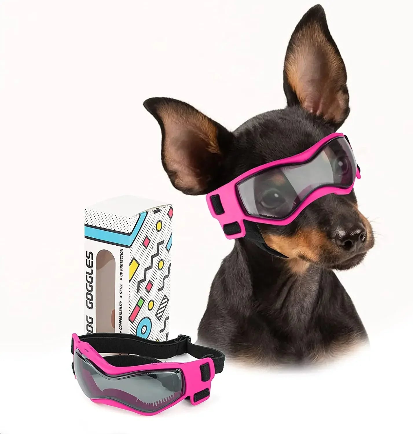 ATUBAN Dog Goggles Small Breed UV Protection Eyewear