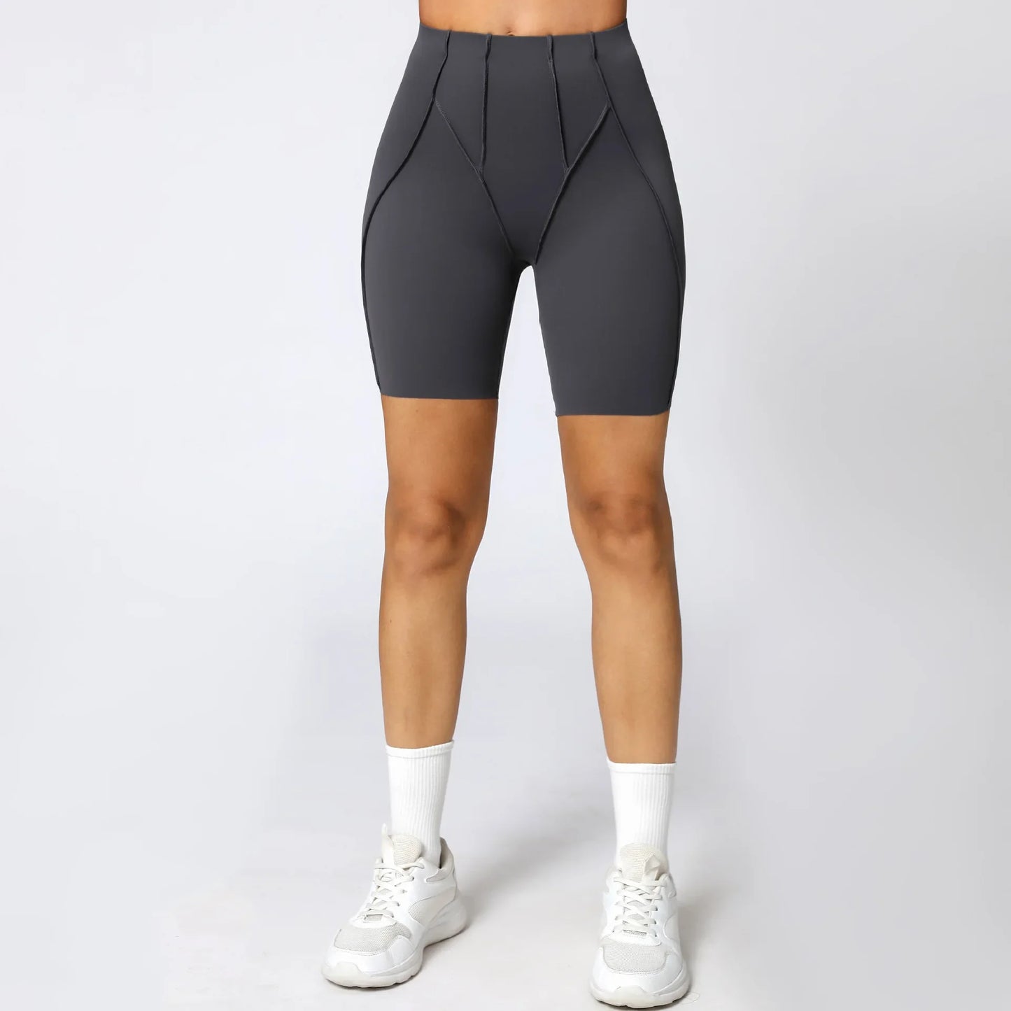 HANRANCN Seamless Yoga Shorts High Waist Quick Dry For Women