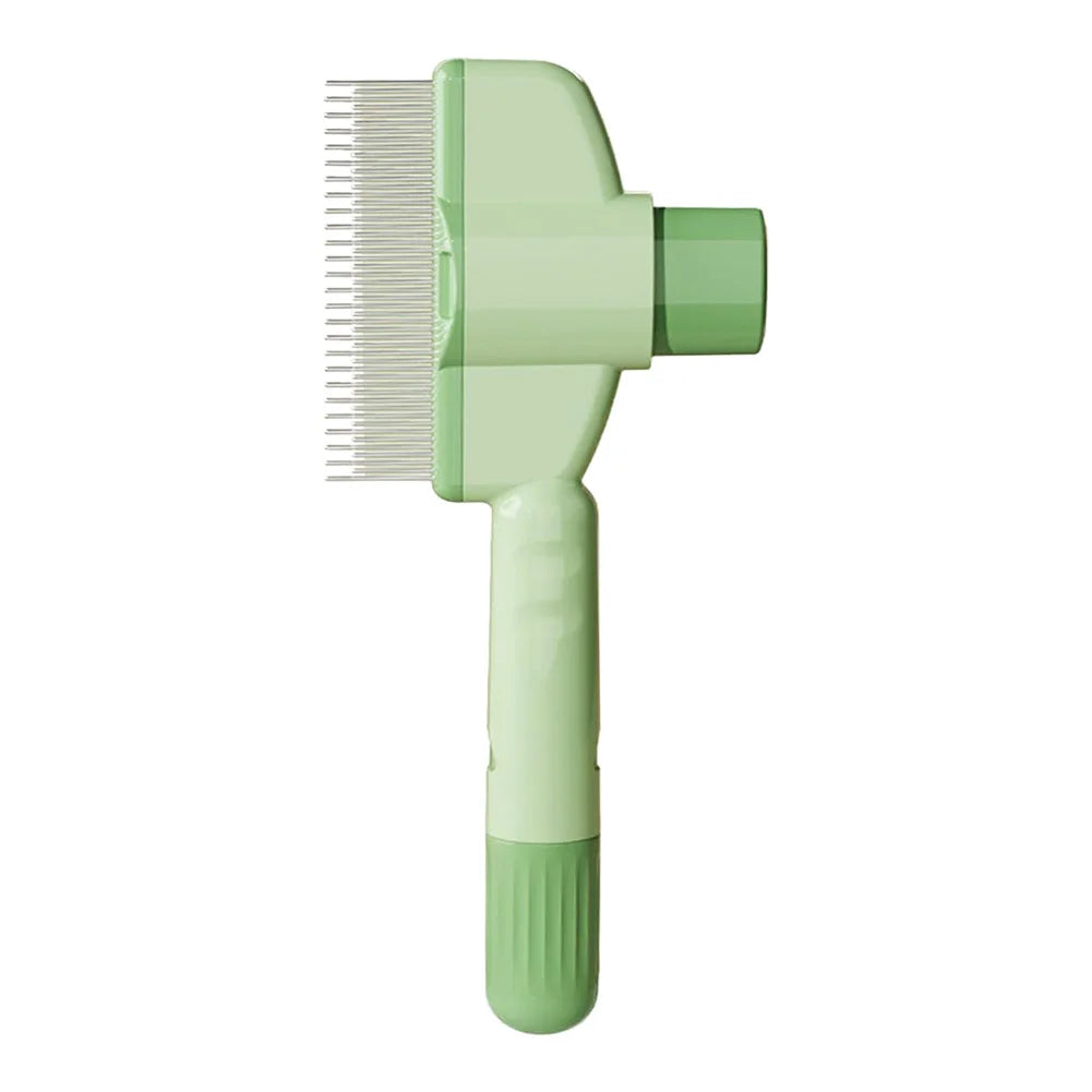 Mojoyce Stainless Steel Cat Comb One Button Pet Grooming Brush