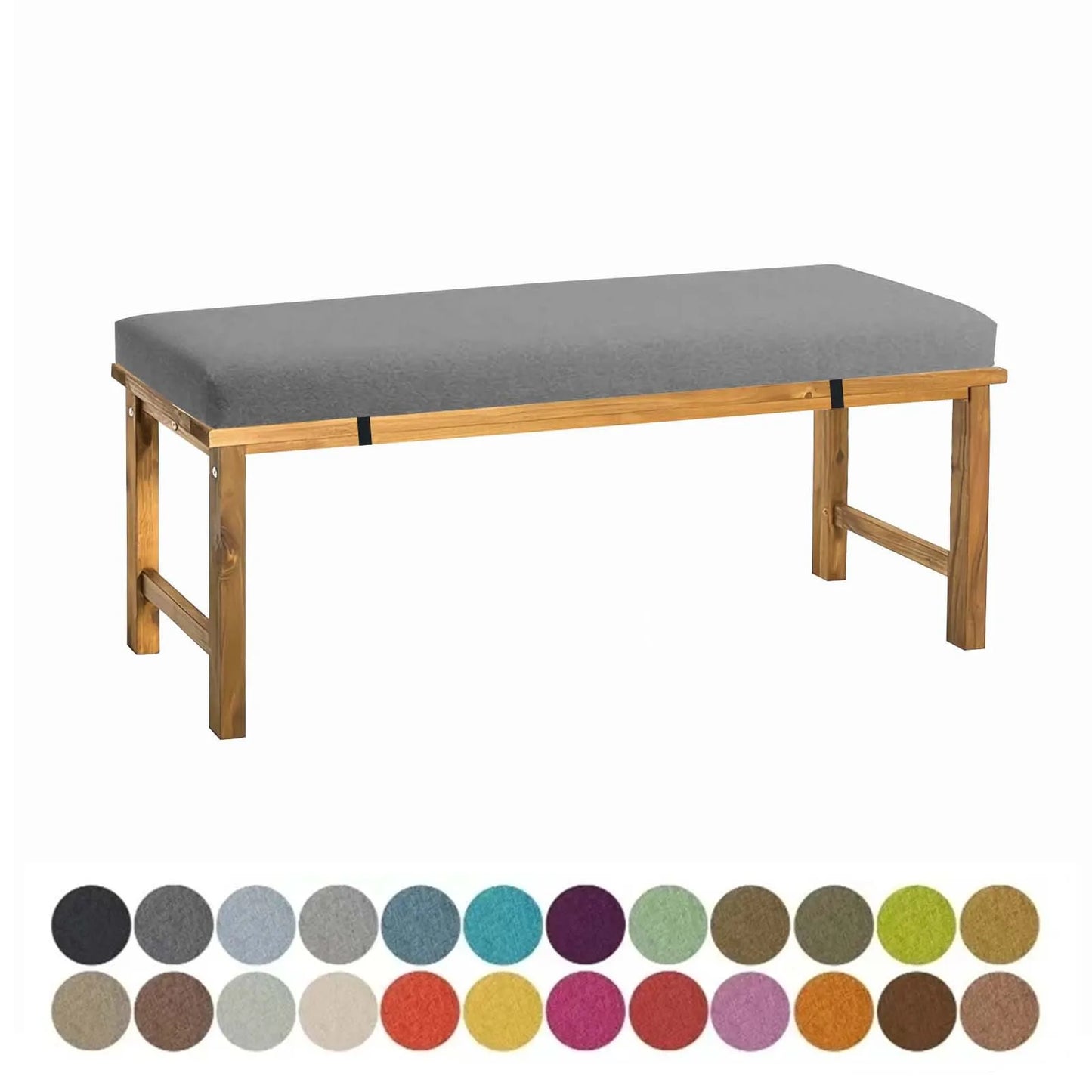 Custom Bench Cushion with Locks And Buckles Long Mattress Sofa Chair Seat Pad Decor Garden Shoe Box Bay Window Pad Swings Pillow