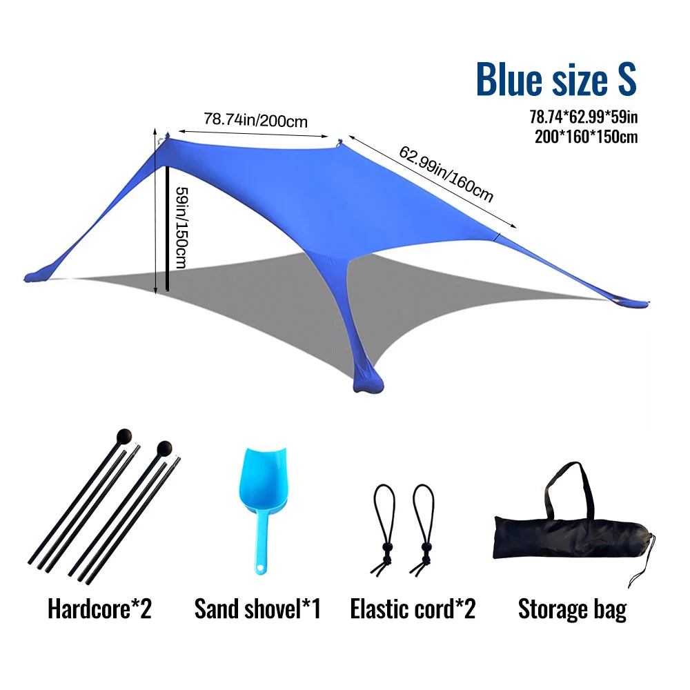 Sonuto Portable Lycra Beach Canopy Tent UV Sunshade Shelter