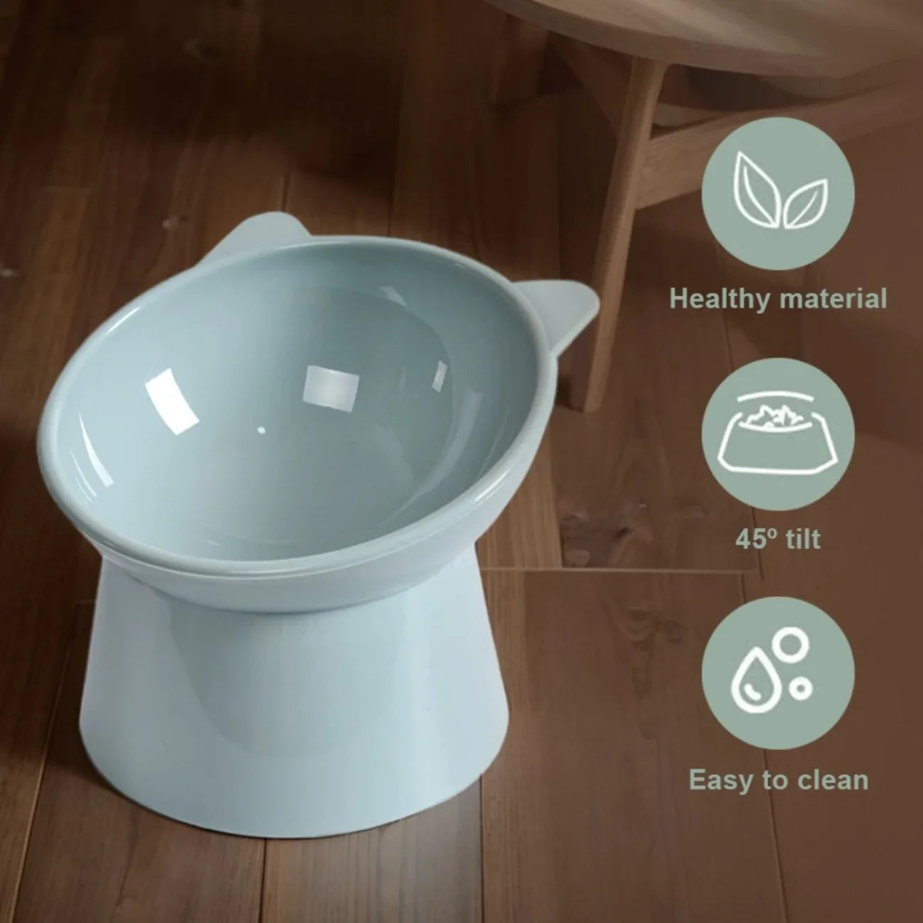 Diamri Tilted Elevated Cat Food Bowl Ergonomic Anti Vomit