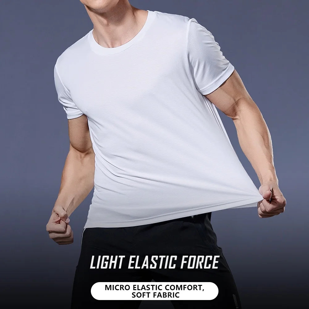 Quick Dry Short Sleeve Gym Tee Moisture Wicking Lightweight
