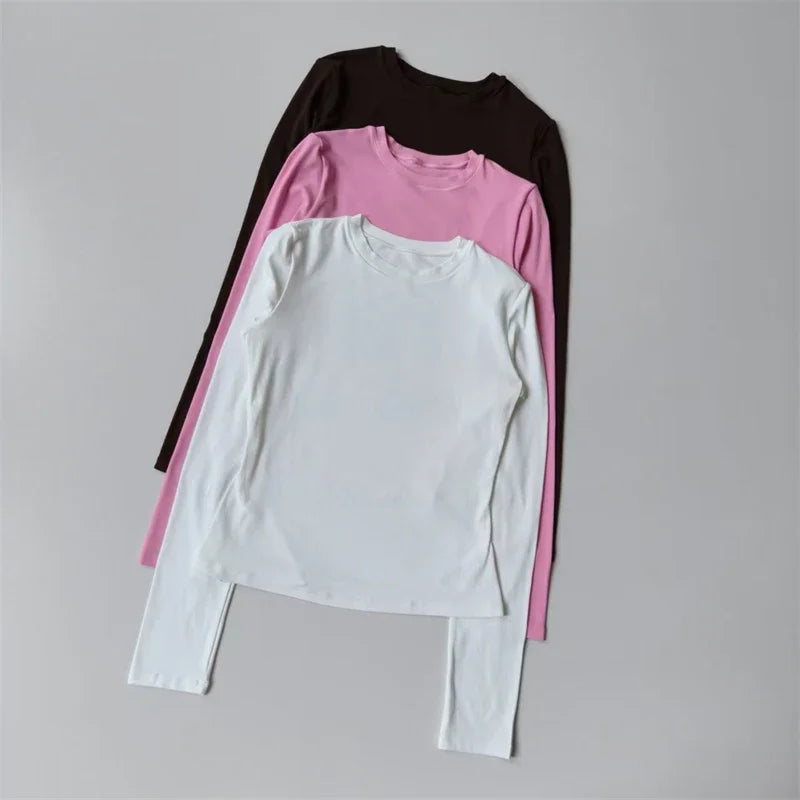 SKINOFSKIN Seamless Long Sleeve Sports Shirt Women Yoga Gear