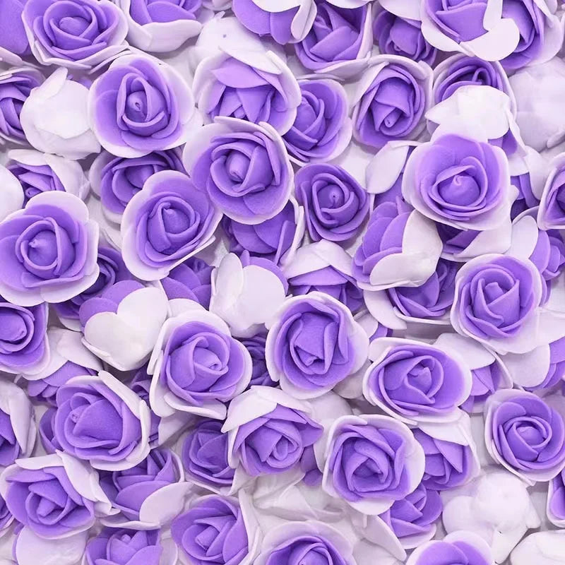 Foam Rose Head Artificial Flowers for Wedding and DIY Decor
