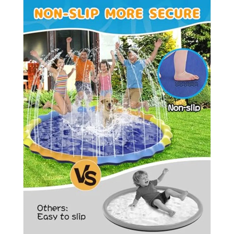 Dog Splash Pad Non Slip Sprinkler Mat For Outdoor Pool