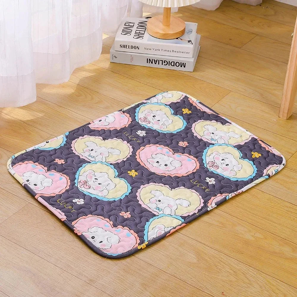 Cooling Ice Silk Pet Bed Mat For Dogs And Cats Moisture Proof