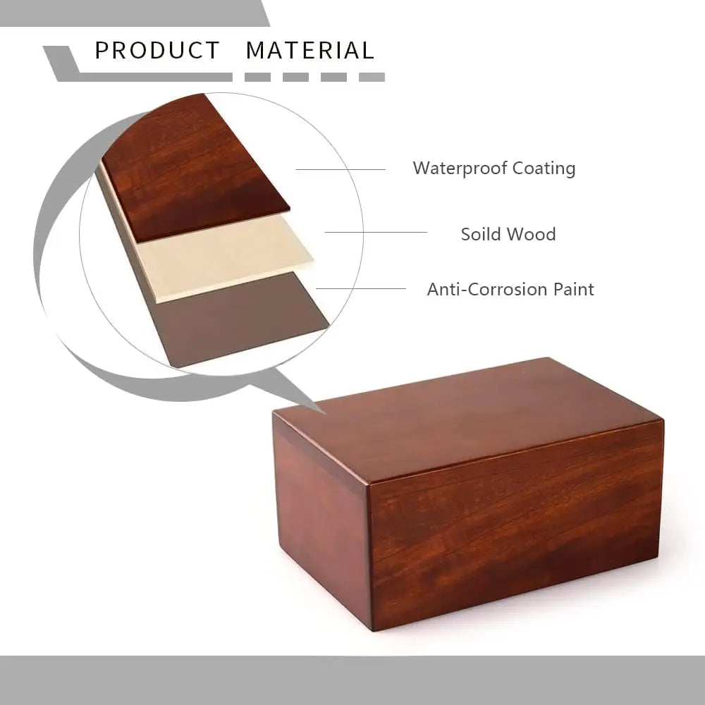 Cremation Urns for Ashes Wooden Pet Memorial Keepsake Box
