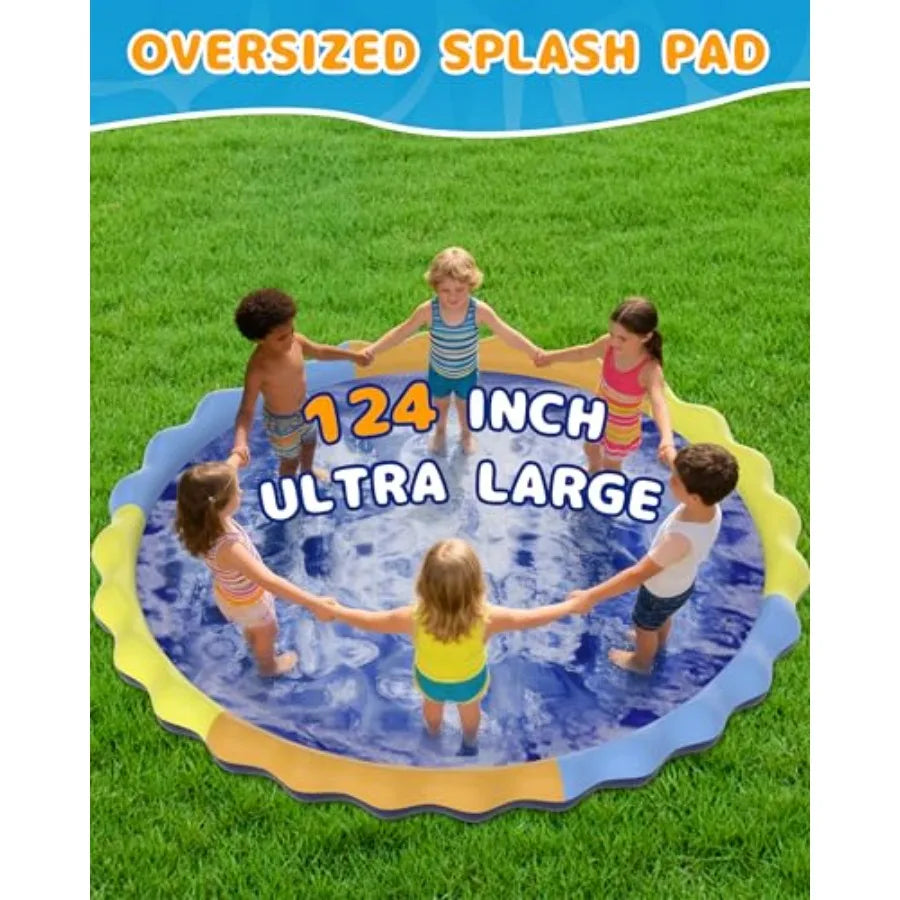 Dog Splash Pad Non Slip Sprinkler Mat For Outdoor Pool