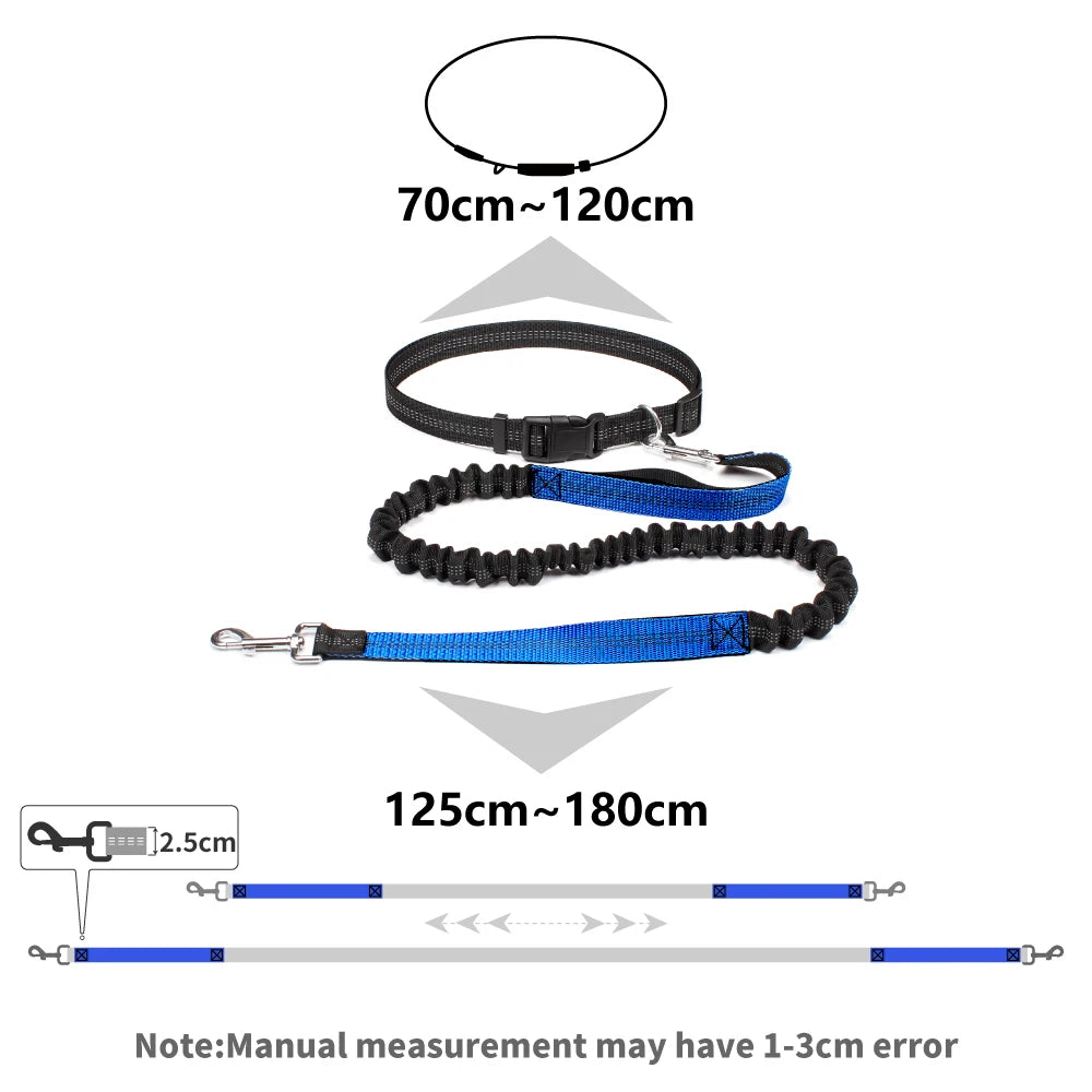 Adjustable Hands Free Dog Leash Waist Belt Chest Strap