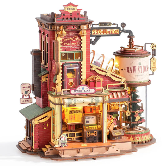 Robotime Rokr Dream Gift Factory Wooden Puzzle With Light