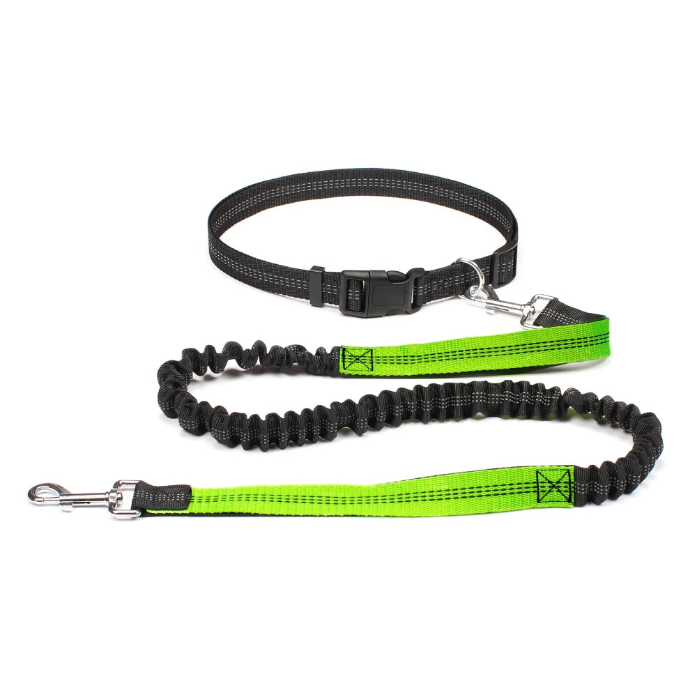 Adjustable Hands Free Dog Leash Waist Belt Chest Strap