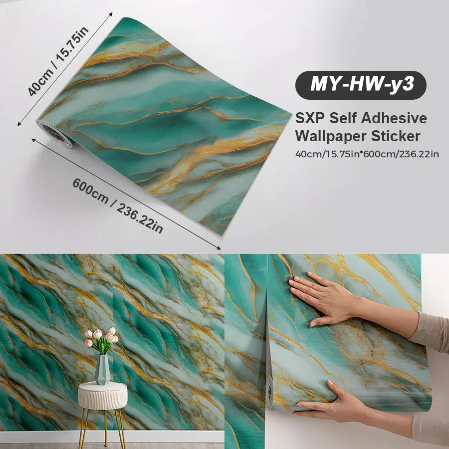 Self Adhesive Marble Wall Sticker Peel and Stick Easy DIY