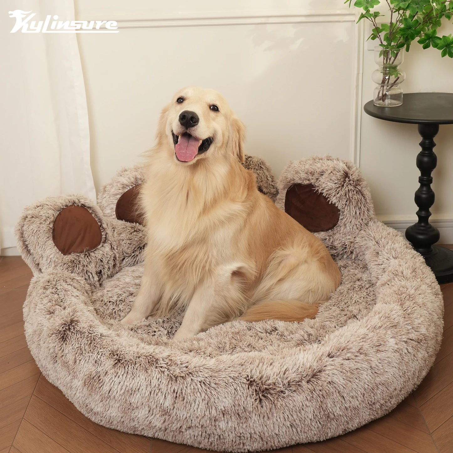 Round Plush Orthopedic Donut Dog and Cat Bed for Pets