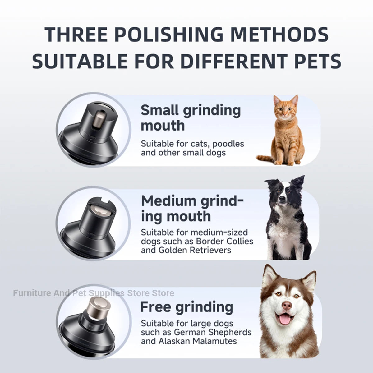 Electric Dog Nail Grinder USB Rechargeable Pet Nail Trimmers Painless