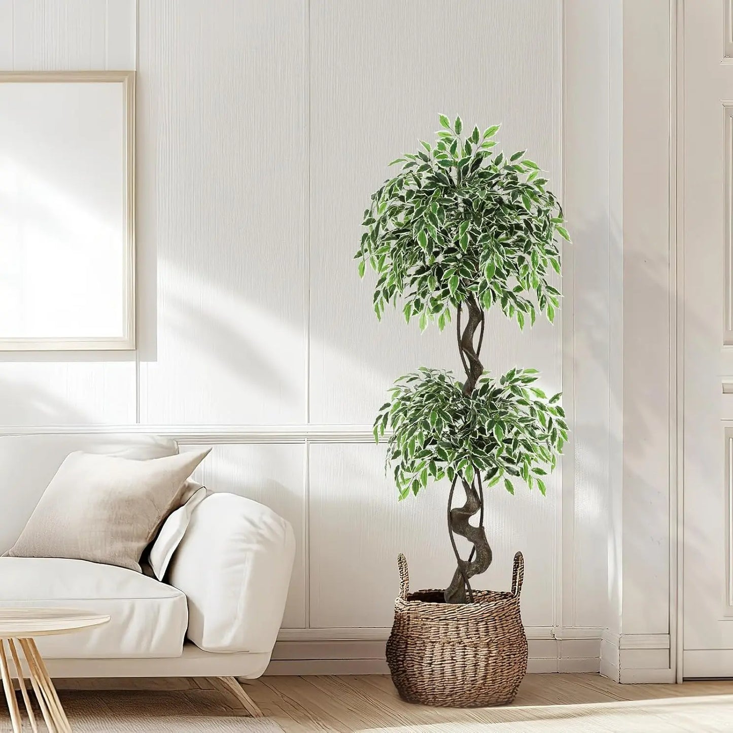 HiMISS Artificial Ficus Tree Indoor Outdoor Faux Plant Decor