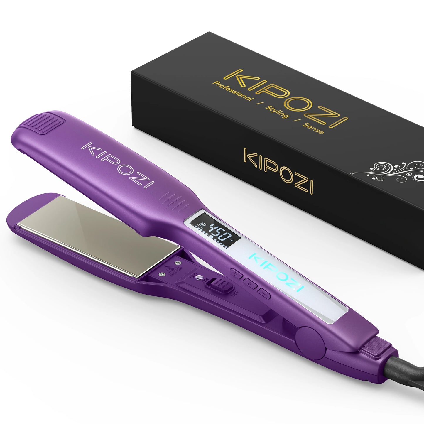 Fairywill Dual Voltage Titanium Hair Straightener Flat Iron LCD