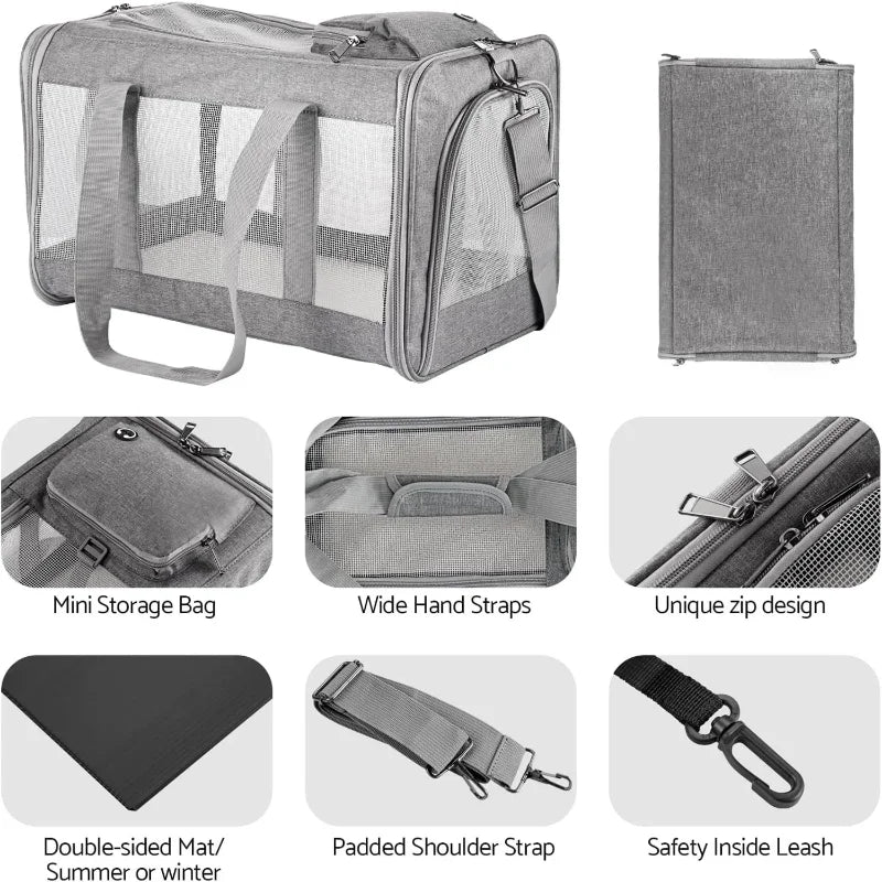 Airline Approved Pet Carrier Backpack For Cats And Dogs