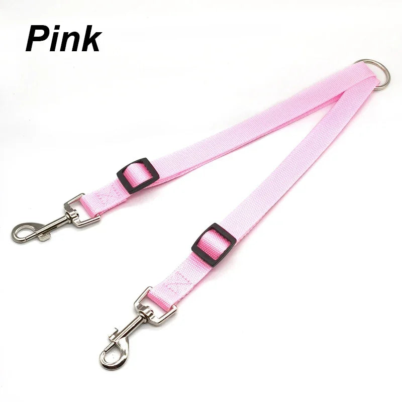 Double Twin Dual Coupler Dog Leash for Two Dogs Lead