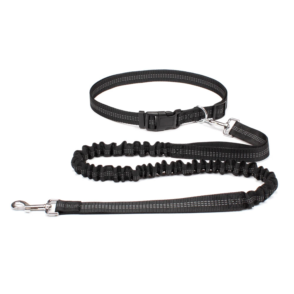 Adjustable Hands Free Dog Leash Waist Belt Chest Strap