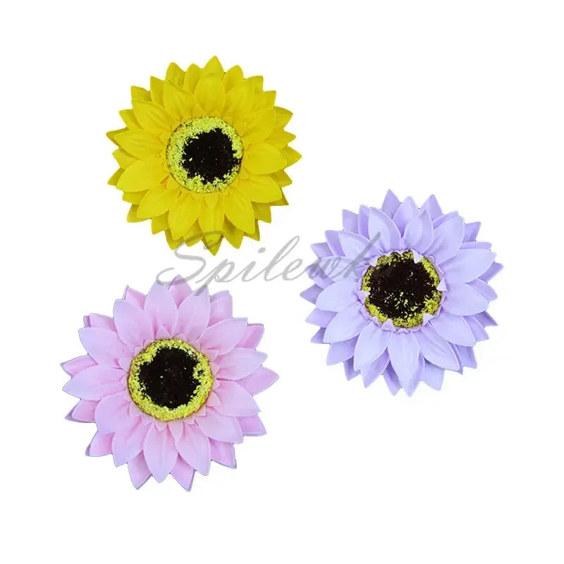 Sunflower Soap Artificial Flower Heads Gift Box Decor DIY