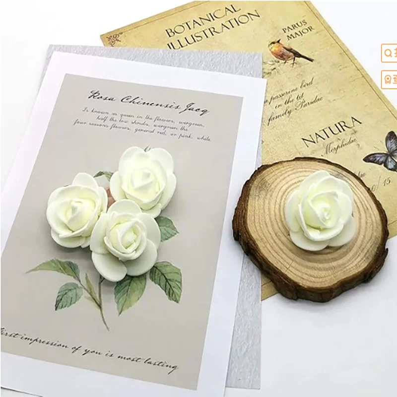 Foam Rose Head Artificial Flowers for Wedding and DIY Decor