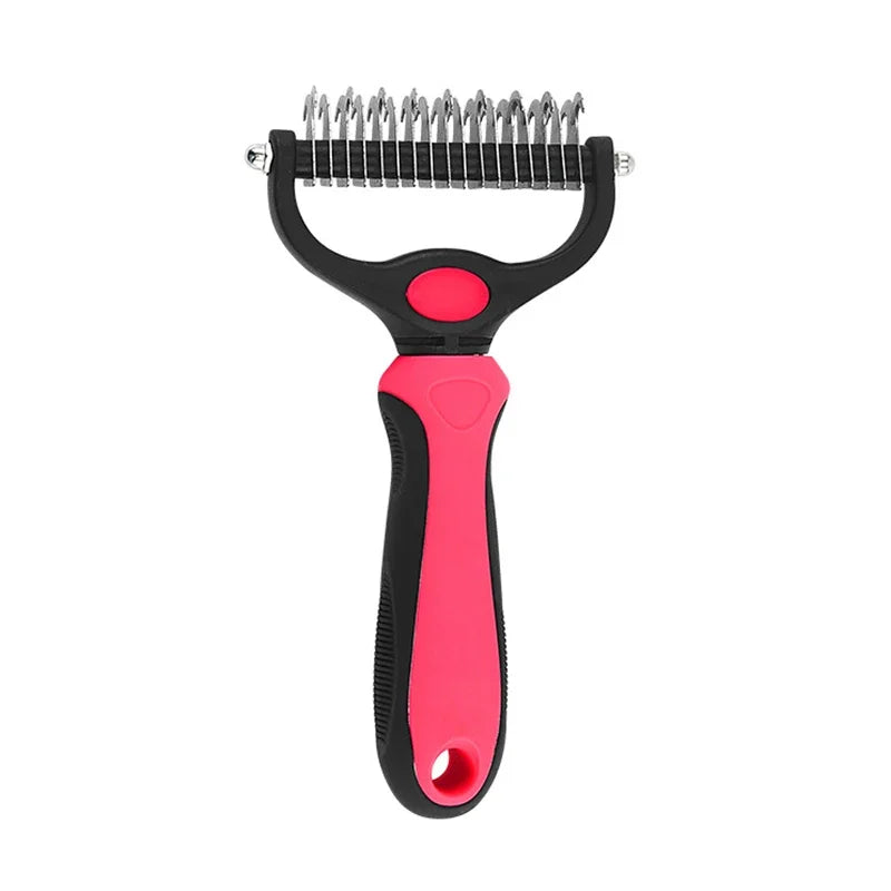 Deshedding Brush for Dogs and Cats Self Cleaning Grooming Tool
