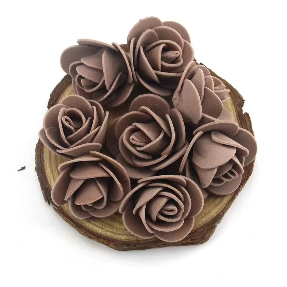 Foam Rose Head Artificial Flowers for Wedding and DIY Decor