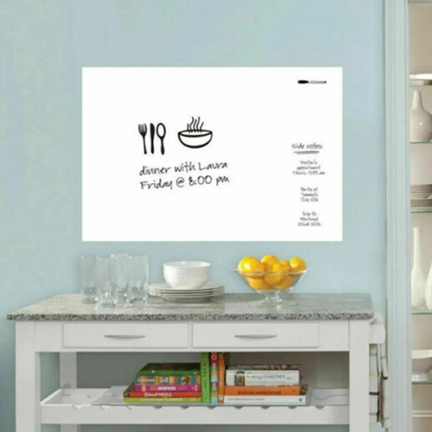Adhesive Chalkboard Sticker Wall To Do List Message Note Board